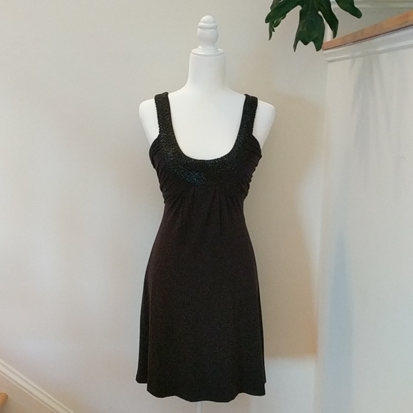 Compagnia Italiana Black Beaded Evening Dress - Picture 1 of 8